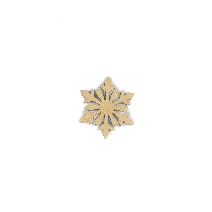 Holzschneeflocke Schneeflocke natur 4,5 cm