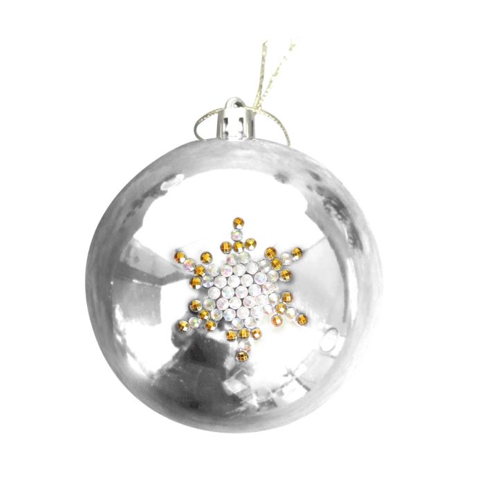 Weihnachtskugel Bastelset silber Baumschmuck, Bild 2 von 6