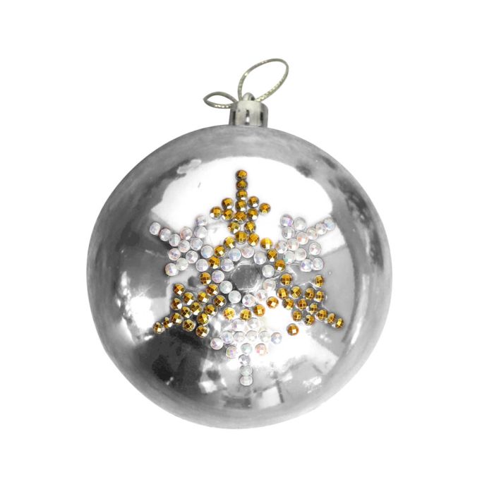 Weihnachtskugel Bastelset silber Baumschmuck, Bild 3 von 6