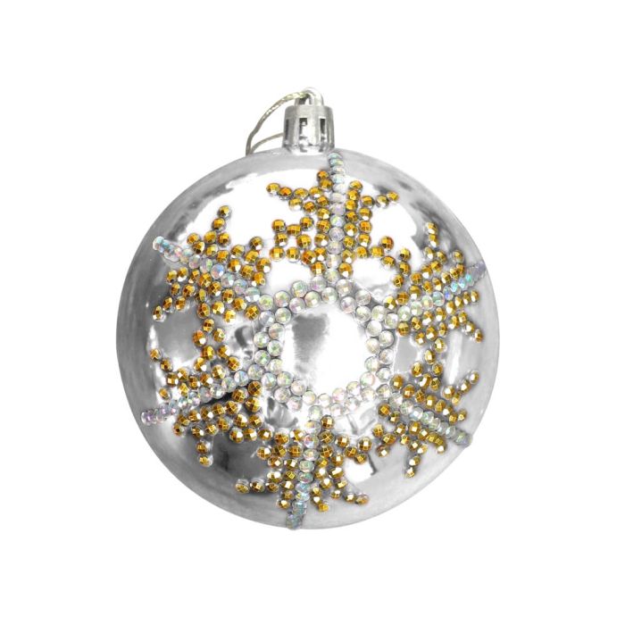 Weihnachtskugel Bastelset silber Baumschmuck, Bild 4 von 6