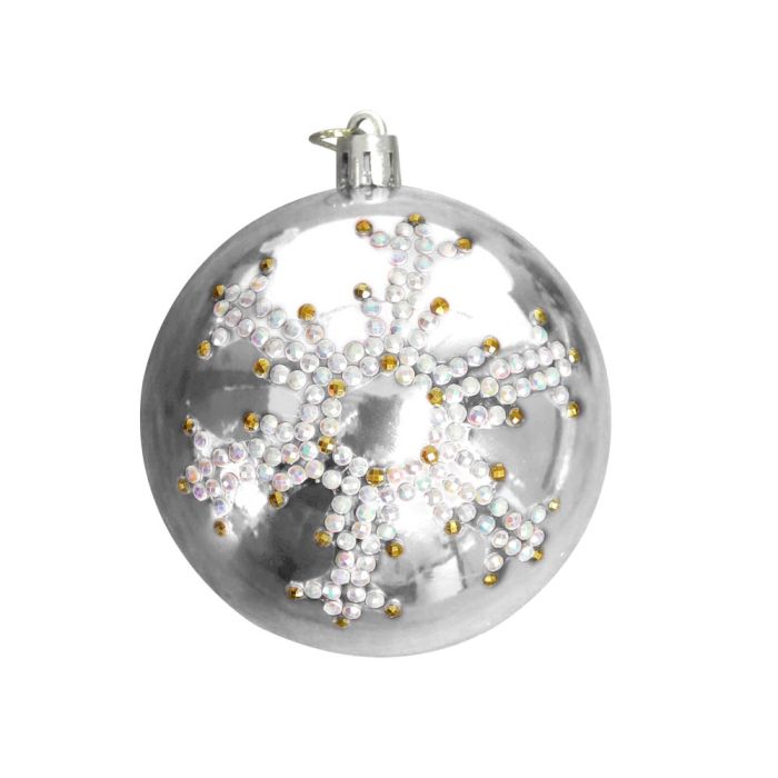 Weihnachtskugel Bastelset silber Baumschmuck, Bild 5 von 6