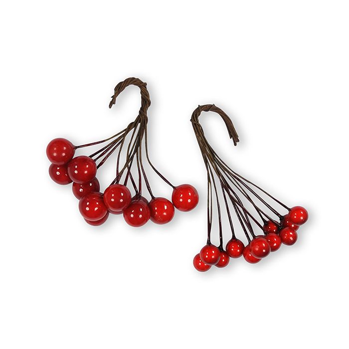 Deko-Beeren rot 11+9 mm 24 St 0641-11245 4016490680840  