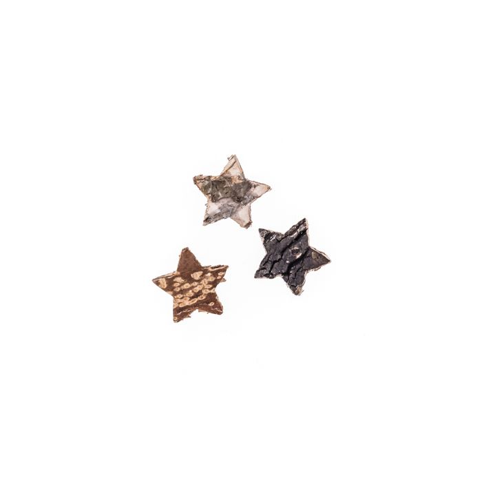Birkenrinde Stern natur 3 cm, Bild 1 von 3