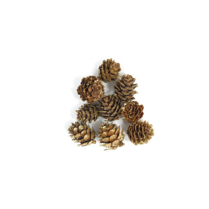 Zapfen natur gold glitter 0677-00935 4016490890539  