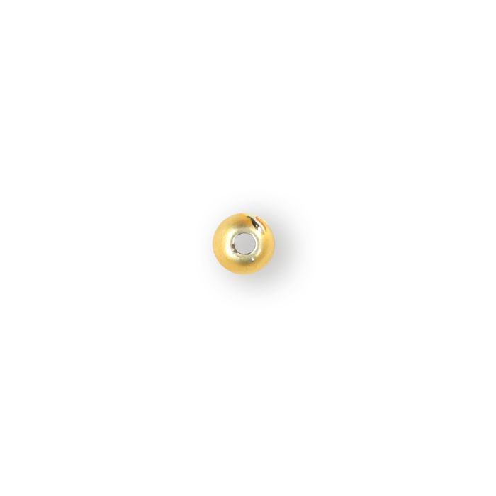 Metallic Rundperle goldfb. matt Deko 3 mm Lochgröße 0,8 mm 125 St 0695-03874 4016490500582  