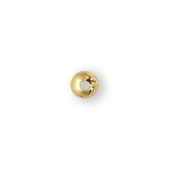 Metallic Rundperle goldfb. matt Deko 4 mm Lochgröße 0,8 mm 80 Stück