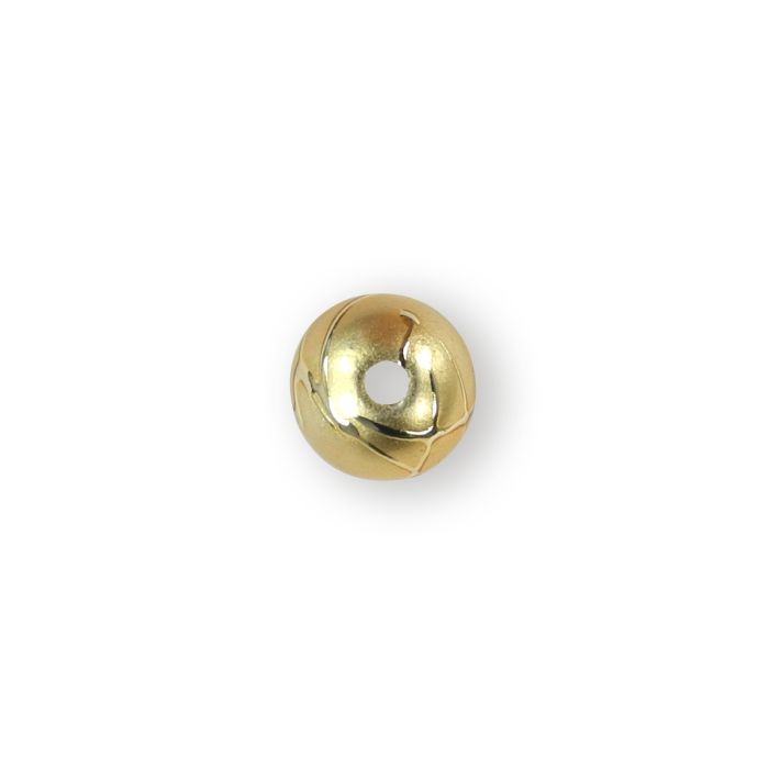 Metallic Rundperle goldfb. matt Deko 6 mm Lochgröße 1 mm 35 Stück