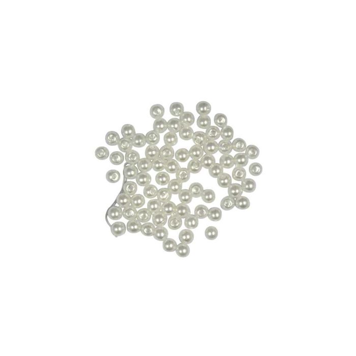 Wachsperlen weiß 2,5 mm Lochgröße 0,6 mm 0703-02531 4016490429357  