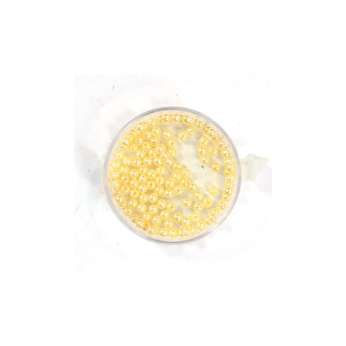 Wachsperlen champagner 3 mm Lochgröße 0,7 mm
