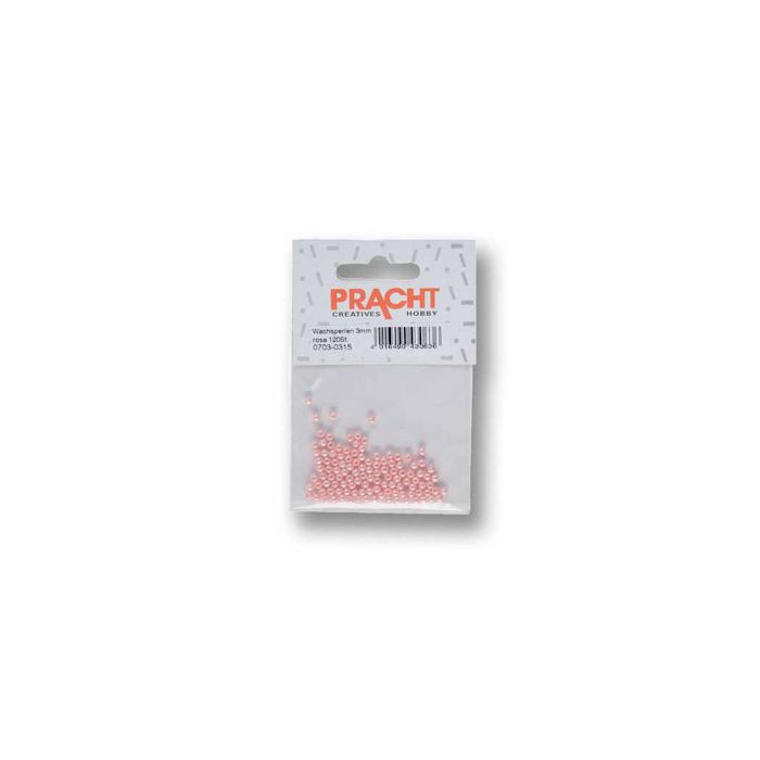 Wachsperlen rosa 3 mm Lochgröße 0,7 mm 0703-0315 4016490430636  