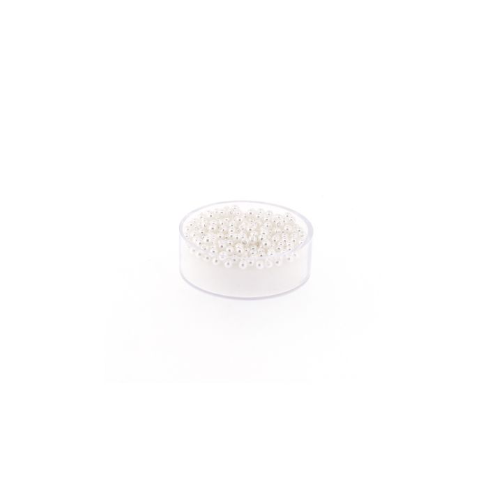 Wachsperlen weiß 3 mm Lochgröße 0,7 mm 120 St 0703-03314 4016490086451  