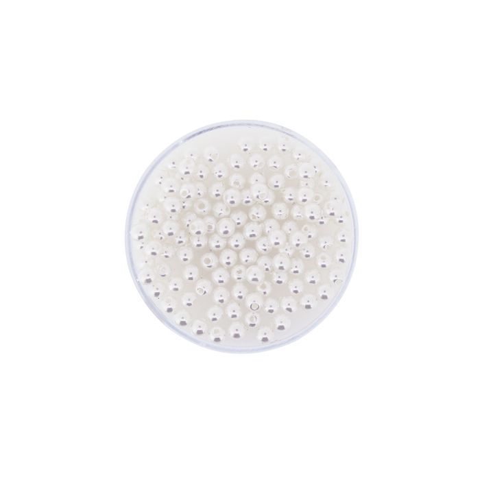 Wachsperlen weiß 3 mm Lochgröße 0,7 mm 120 St 0703-03314 4016490086451  