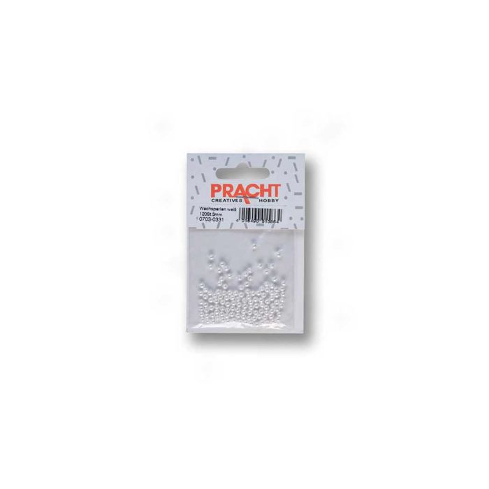Wachsperlen weiß 3 mm Lochgröße 0,7 mm 0703-0331 4016490015864  