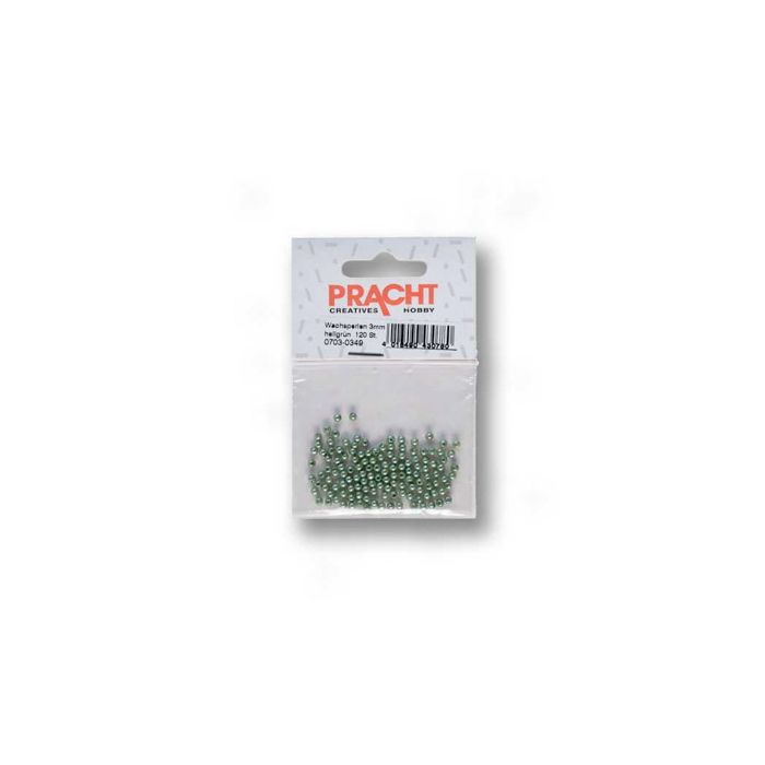 Wachsperlen grün 3 mm Lochgröße 0,7 mm