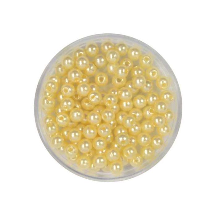 Wachsperlen champagner 4 mm Lochgröße 0,8 mm