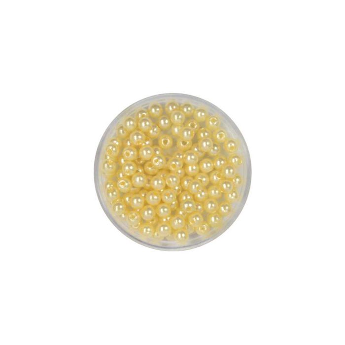 Wachsperlen champagner 4 mm Lochgröße 0,8 mm 0703-0411 4016490442189  