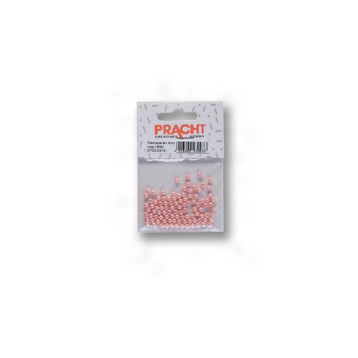 Wachsperlen rosa 4 mm Lochgröße 0,8 mm 0703-0415 4016490430933  
