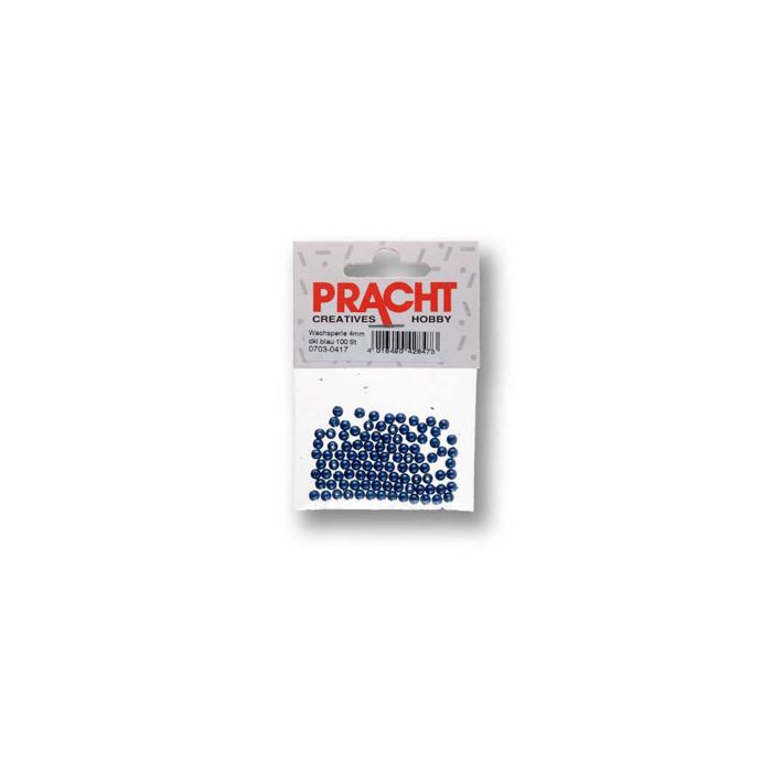 Wachsperlen dunkelblau 4 mm Lochgröße 0,8 mm 0703-04174 4016490428503  