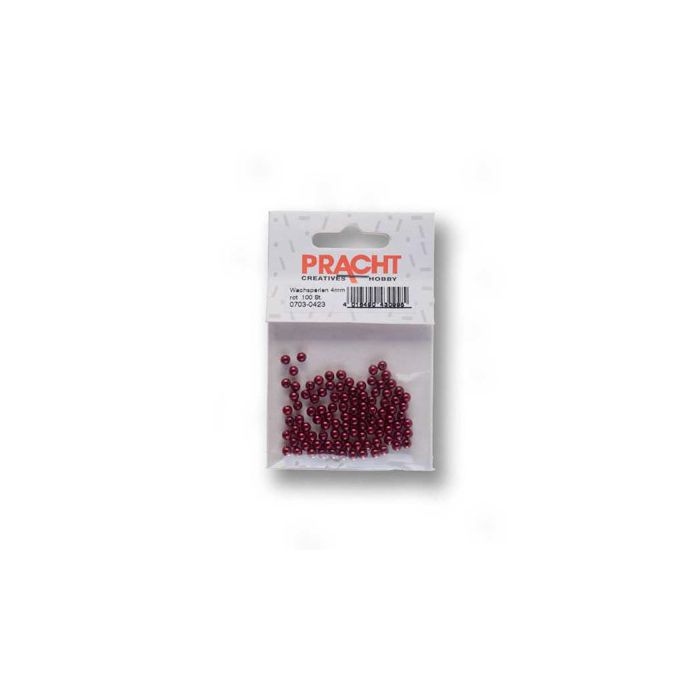 Wachsperlen rot 4 mm Lochgröße 0,8 mm 0703-04234 4016490428244  