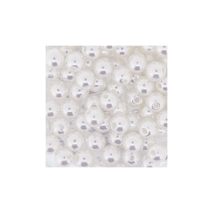 Wachsperlen weiß 4 mm Lochgröße 0,8 mm 0703-0431 4016490015925  