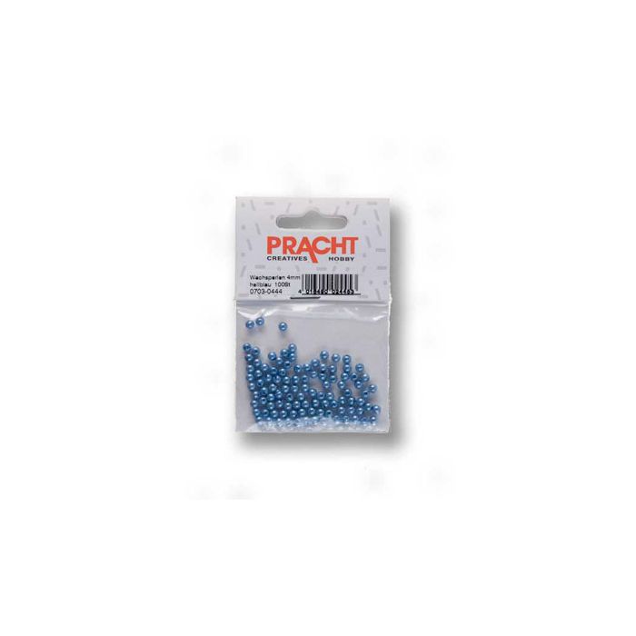 Wachsperlen hellblau 4 mm Lochgröße 0,8 mm 0703-04444 4016490111931  