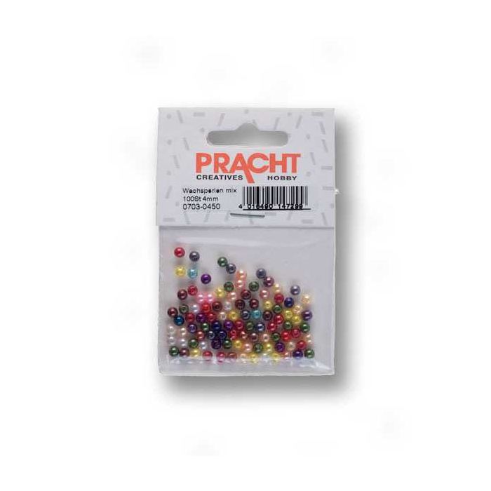Wachsperlen Mix 4 mm Lochgröße 0,8 mm 100 St 0703-04504 4016490276111  