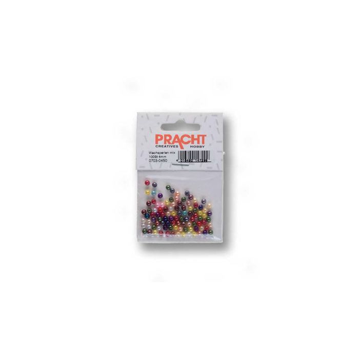 Wachsperlen Mix 4 mm Lochgröße 0,8 mm