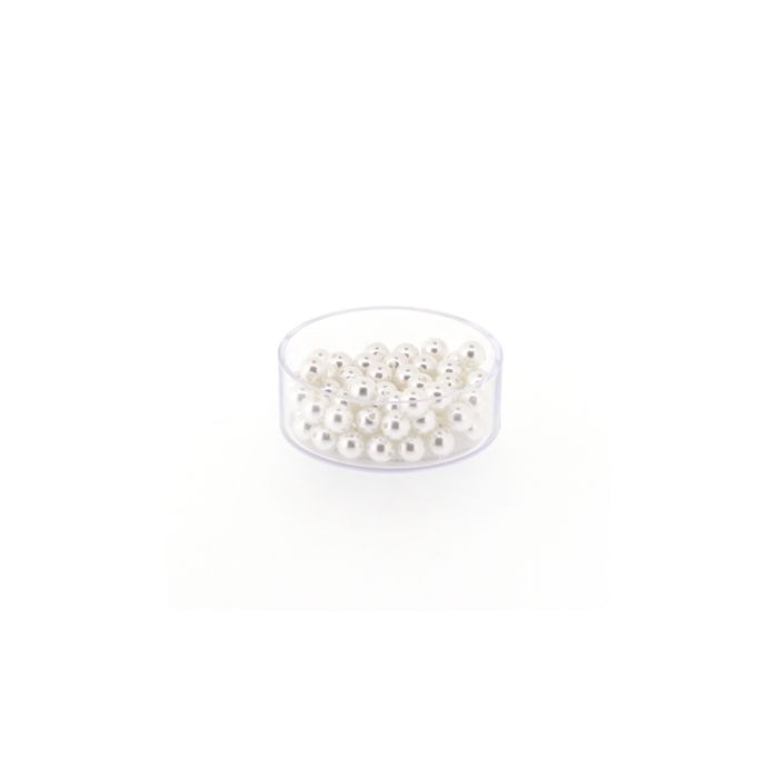 Wachsperlen weiß 5 mm Lochgröße 0,8 mm 0703-05314 4016490087519  
