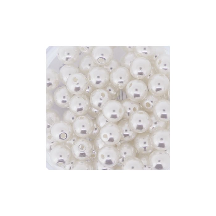 Wachsperlen weiß 5 mm Lochgröße 0,8 mm 0703-05314 4016490087519  