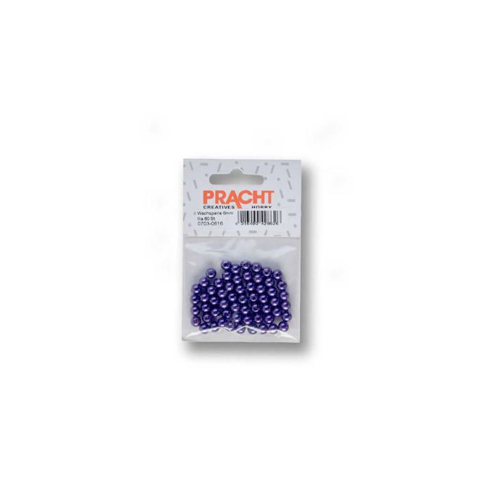 Wachsperlen lila 6 mm Lochgröße 0,8 mm