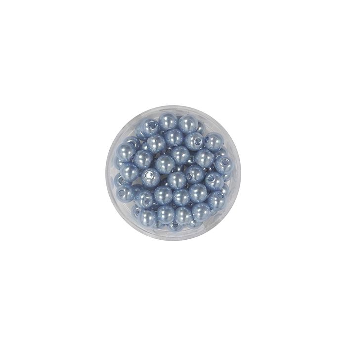 Wachsperlen hellblau 6 mm Lochgröße 0,8 mm 60 St 0703-06444 4016490428770  