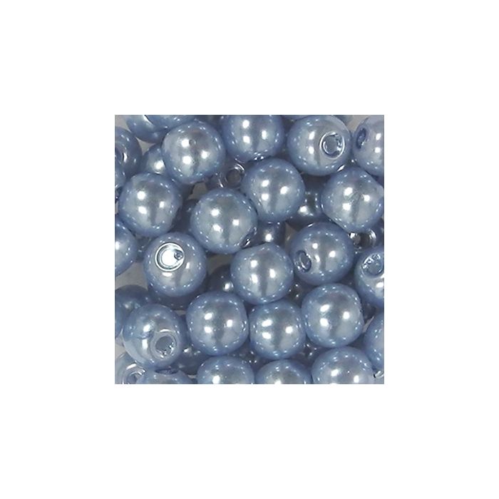 Wachsperlen hellblau 6 mm Lochgröße 0,8 mm 60 St 0703-06444 4016490428770  