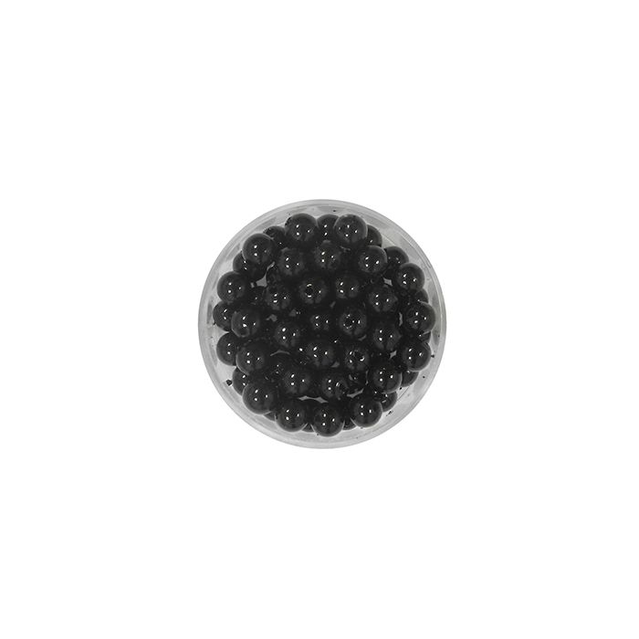 Wachsperlen schwarz 6 mm Lochgröße 0,8 mm 60 St 0703-06484 4016490093053  