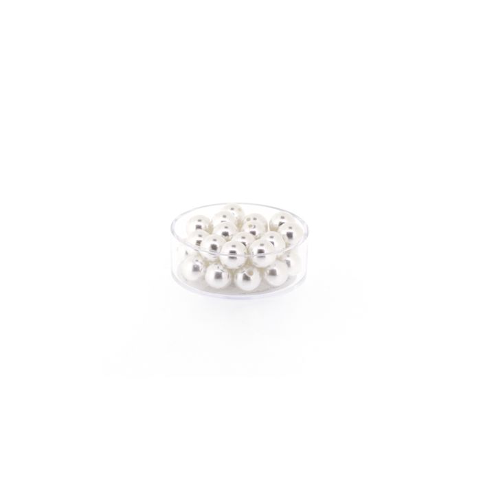 Wachsperlen weiß 8 mm Lochgröße 1 mm, Bild 1 von 3