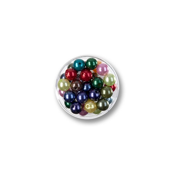 Wachsperlen Mix 8 mm Lochgröße 1 mm, Bild 1 von 2