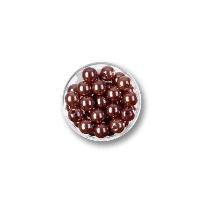 Wachsperlen braun 8 mm Lochgröße 1 mm 0703-0879 4016490431695  