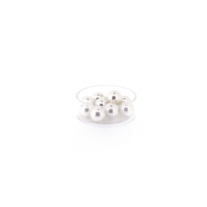 Wachsperlen weiß 10 mm Lochgröße 1 mm 0703-10314 4016490087526  