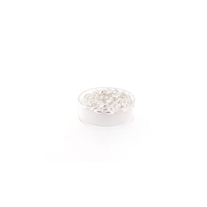 Wachsoliven weiß 6x3 mm Lochgröße 0,8 mm, Bild 1 von 3