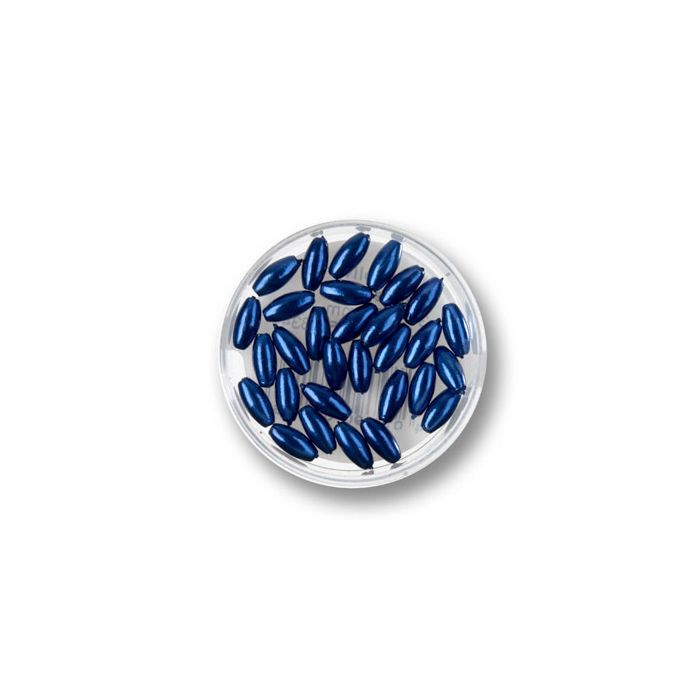Wachsoliven marine 8x4 mm Lochgröße 1 mm