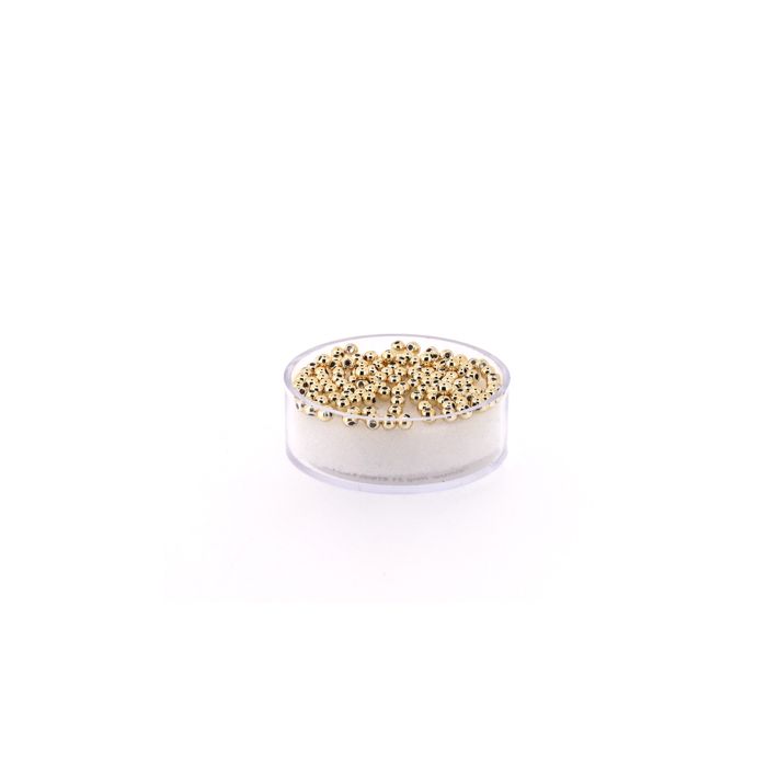 Metallic-Perle goldfb. 2,5 mm Lochgröße 0,7 mm, Bild 1 von 3