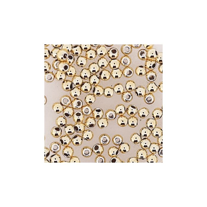 Metallic-Perle goldfb. 2 mm Lochgröße 0,7 mm 0710-0293 4016490016175  