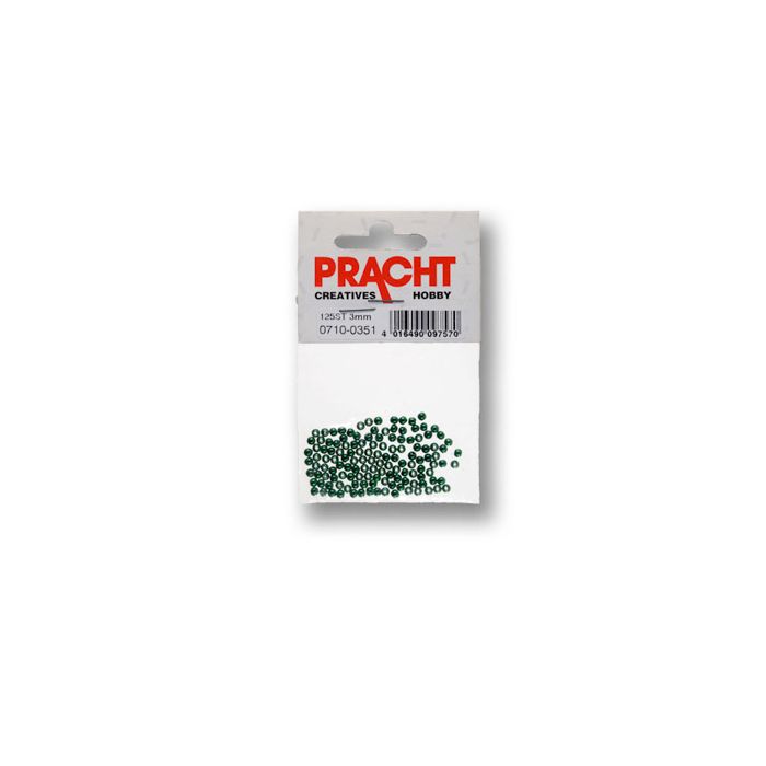 Metallic-Perle grün 3 mm Lochgröße 0,8 mm 0710-0351 4016490097570  