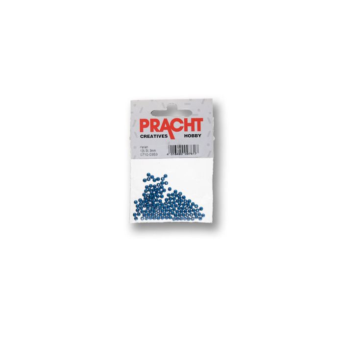 Metallic-Perle blau 3 mm Lochgröße 0,8 mm 0710-03534 4016490097624  