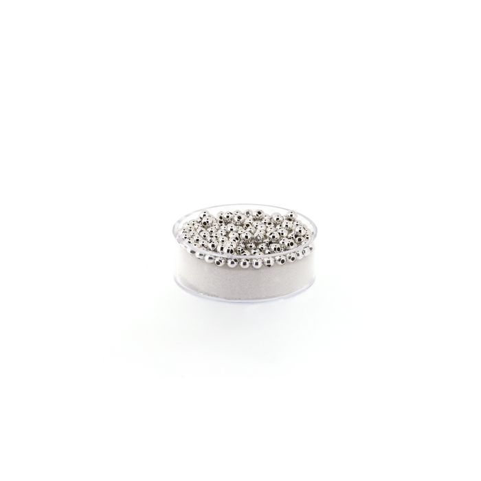 Metallic-Perle silberfb. 3 mm Lochgröße 0,8 mm 0710-03914 4016490083122  