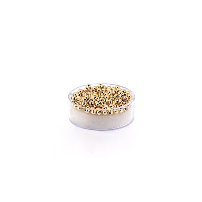 Metallic-Perle goldfb. 3 mm Lochgröße 0,8 mm 0710-03934 4016490083047  