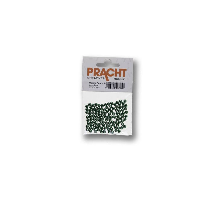 Metallic-Perle grün 4 mm Lochgröße 1 mm 0710-04514 4016490097662  