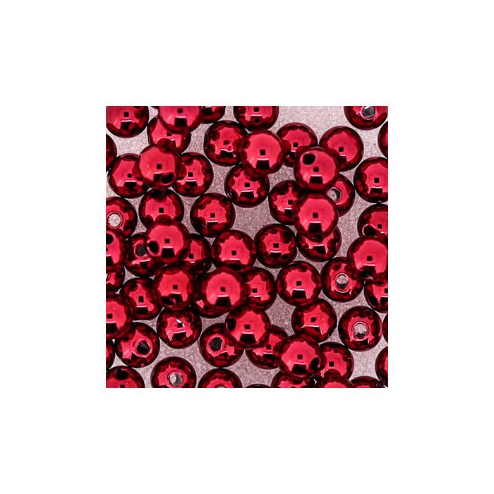 Metallic-Perle rot 4 mm Lochgröße 1 mm 0710-04524 4016490097686  