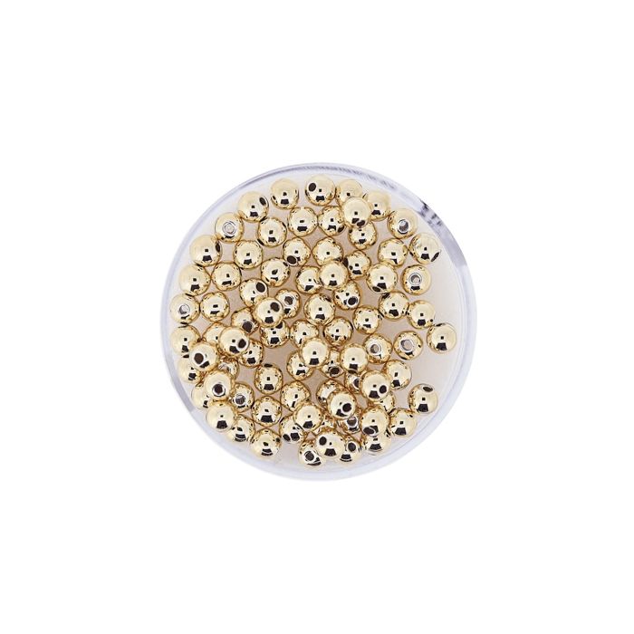 Metallic-Perle goldfb. 4 mm Lochgröße 1 mm 0710-04934 4016490083054  