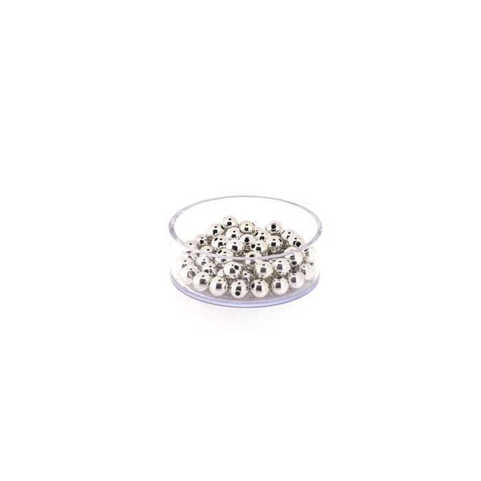 Metallic-Perle silberfb. 5 mm Lochgröße 1 mm 0710-05914 4016490083146  