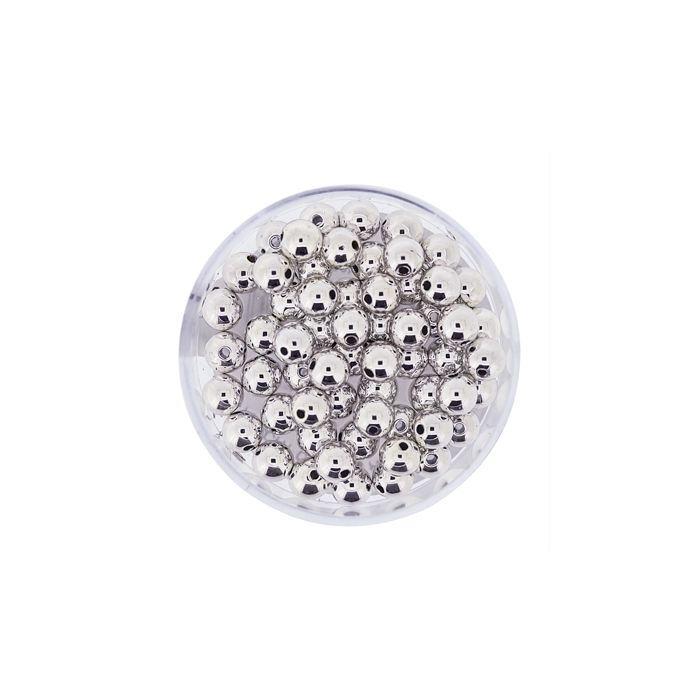 Metallic-Perle silberfb. 5 mm Lochgröße 1 mm 0710-05914 4016490083146  